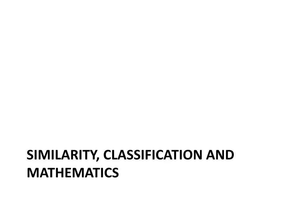 similarity classification and mathematics