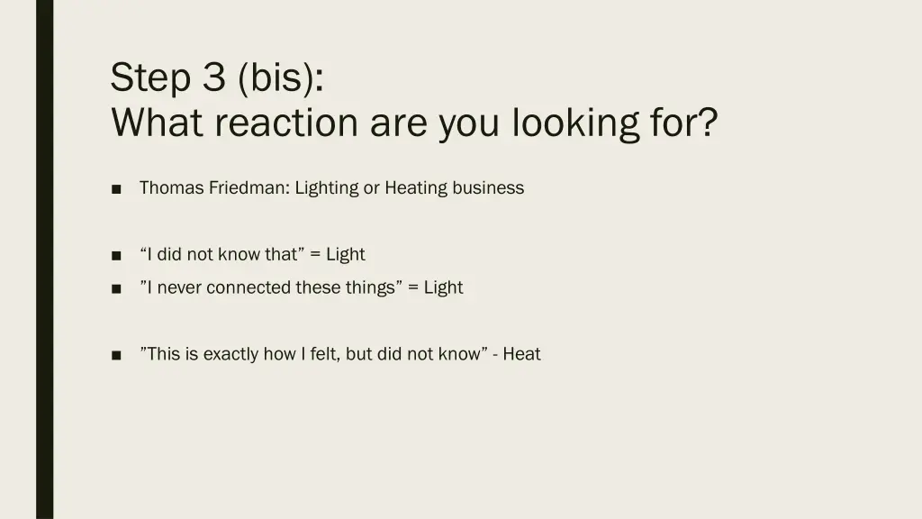 step 3 bis what reaction are you looking for