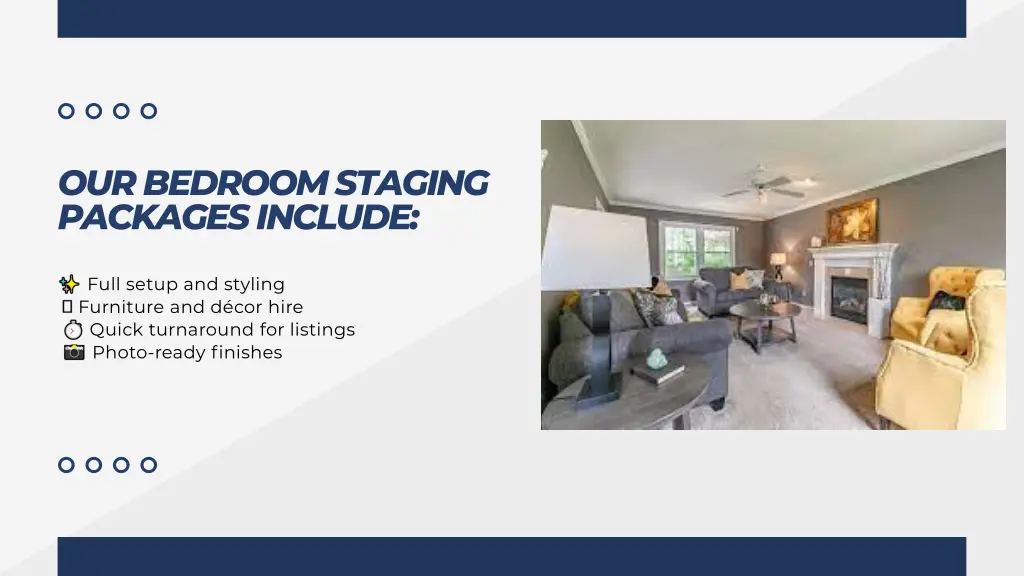 our bedroom staging packages include