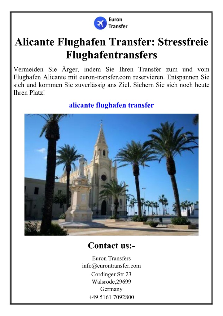 alicante flughafen transfer stressfreie