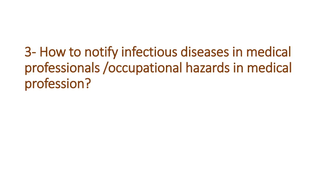 3 3 how to notify infectious diseases in medical