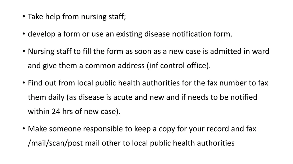 take help from nursing staff