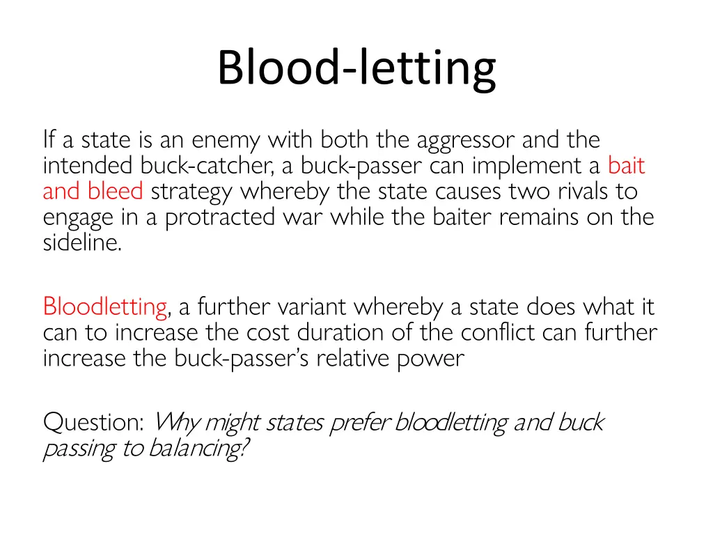 blood letting