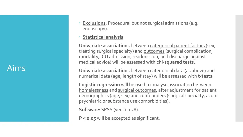 exclusions procedural but not surgical admissions