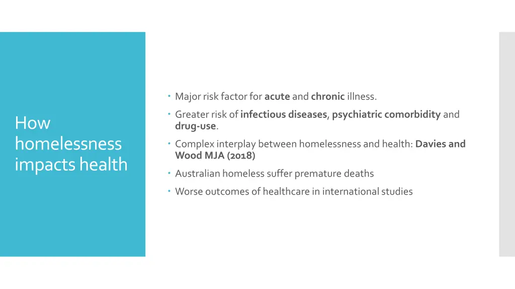 major risk factor for acute and chronic illness