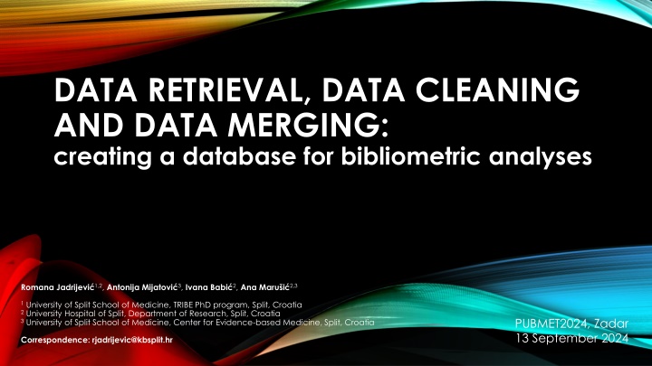data retrieval data cleaning and data merging