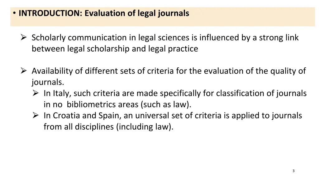 introduction evaluation of legal journals