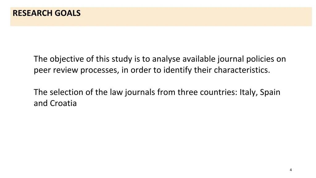 research goals