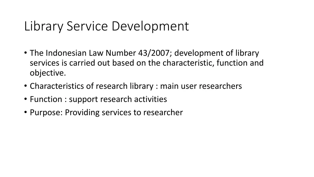 library service development