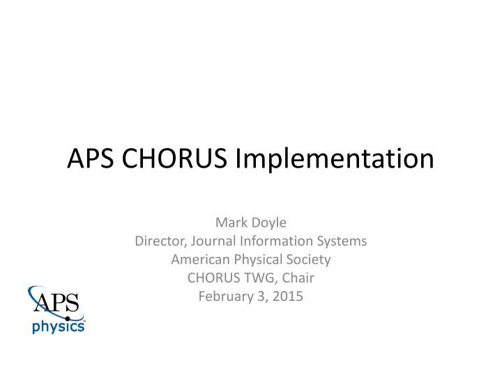 aps chorus implementation