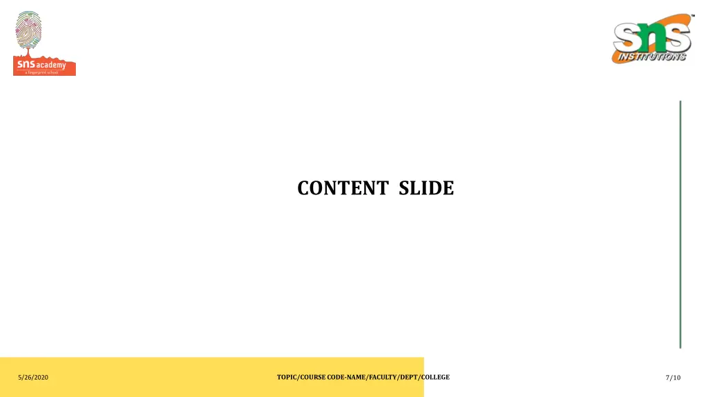 content slide