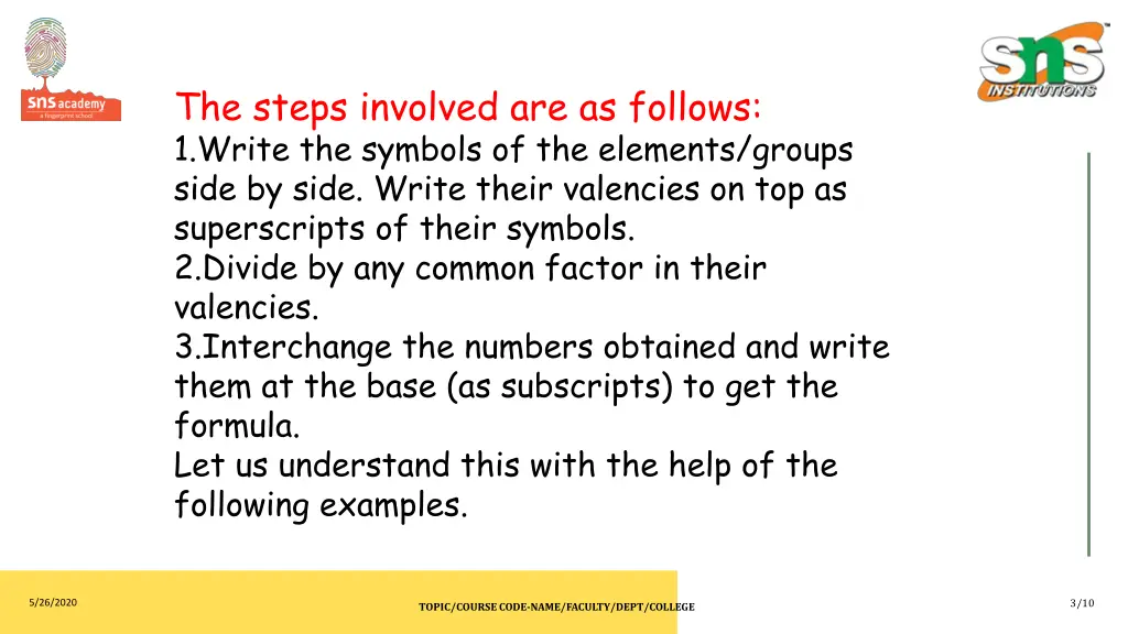 the steps involved are as follows 1 write