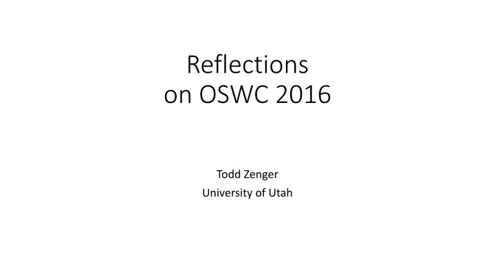 reflections on oswc 2016