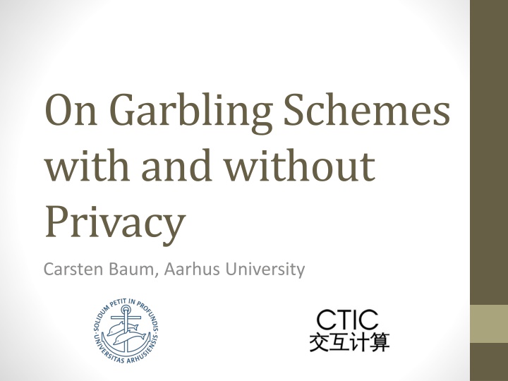 on garbling schemes with and without privacy