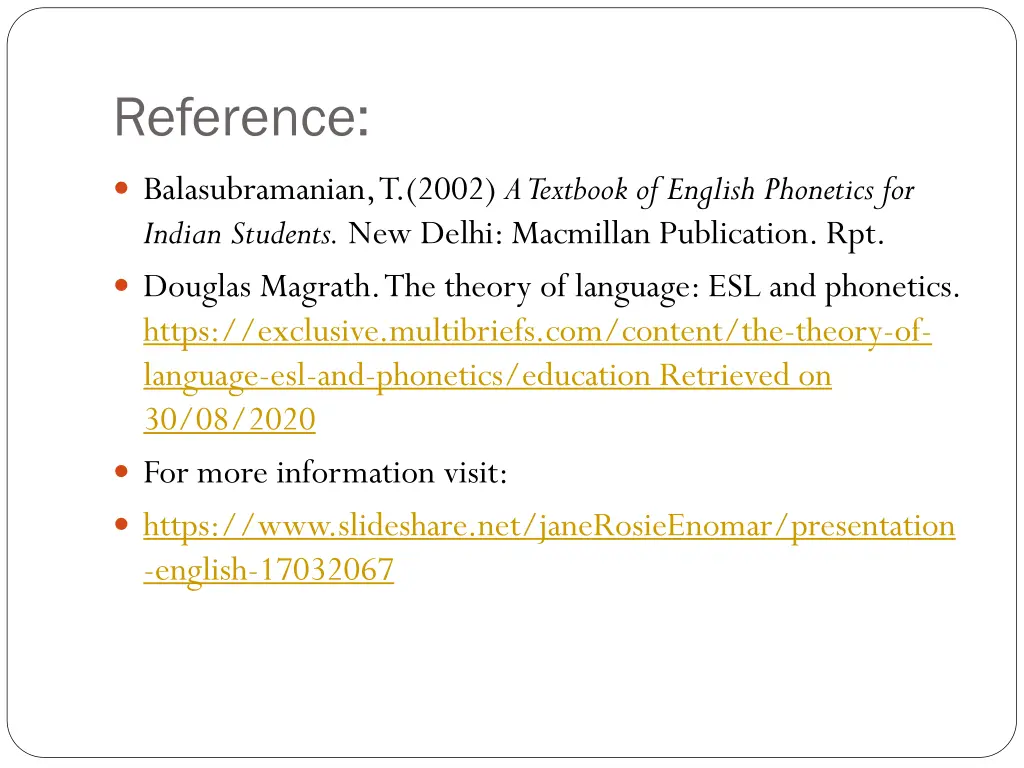 reference
