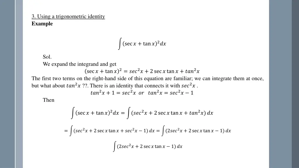 3 using a trigonometric identity example