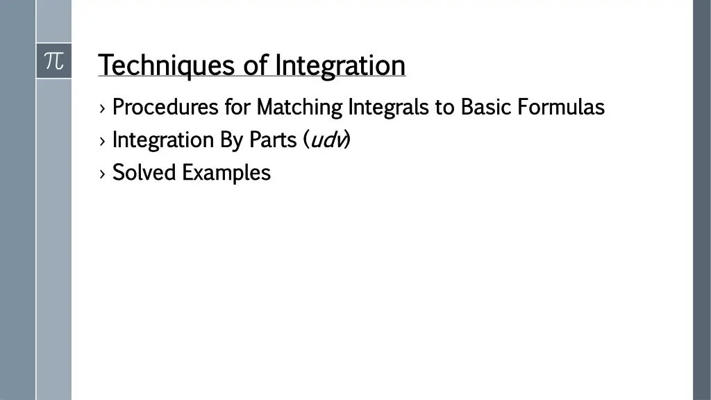 techniques of integration techniques 1