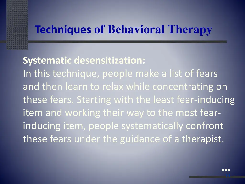 techniques of behavioral therapy 4