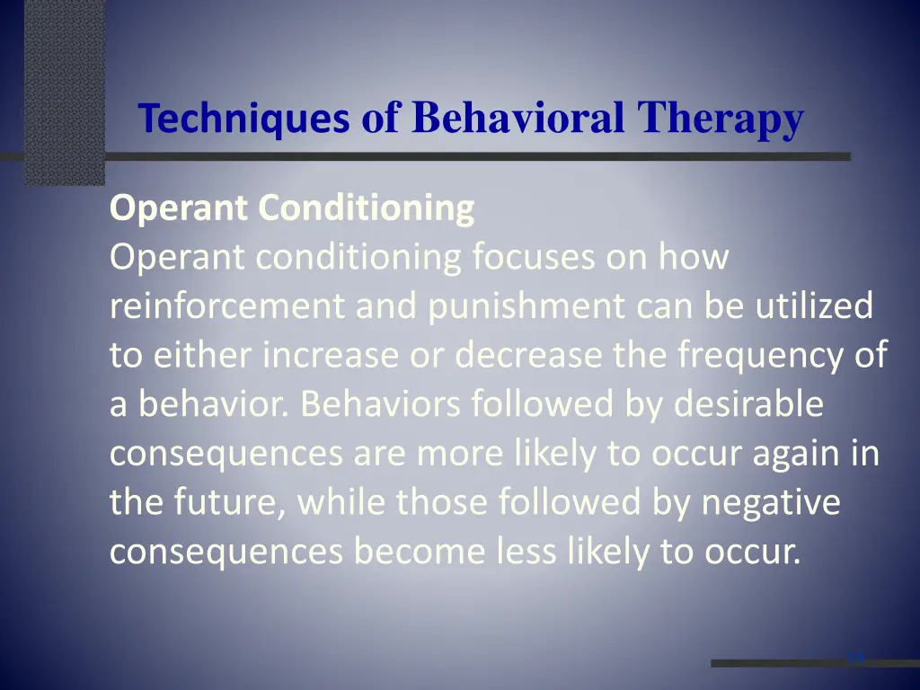 techniques of behavioral therapy 5