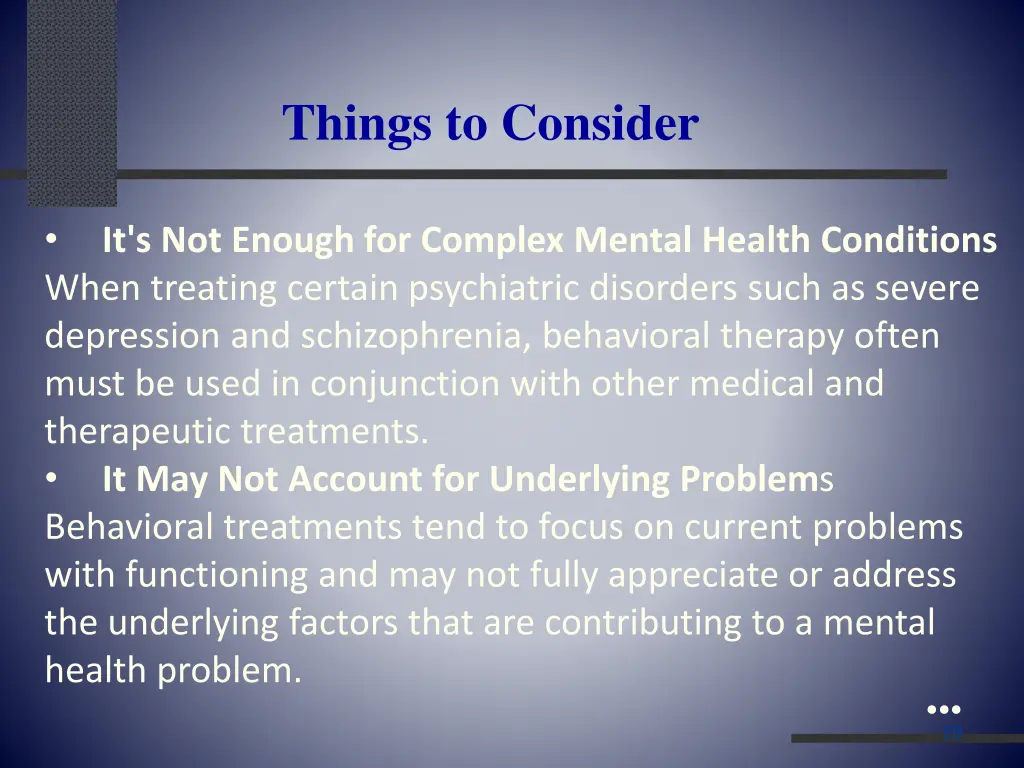 things to consider