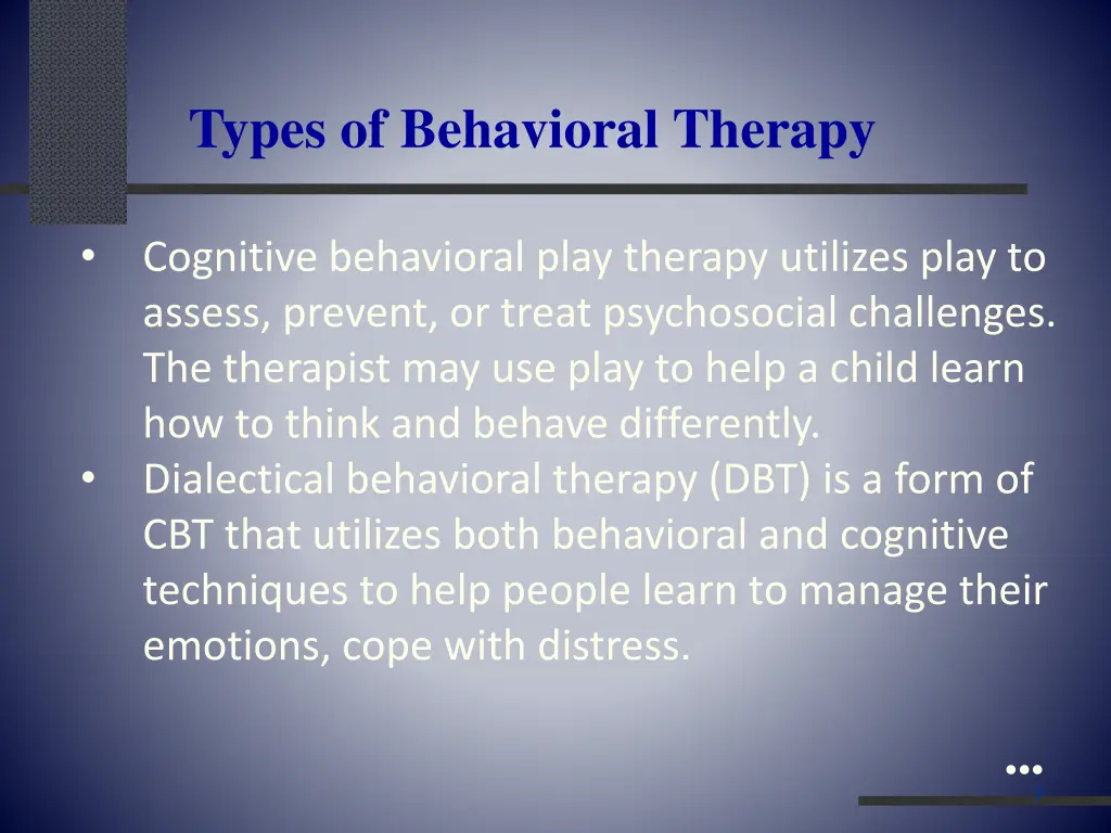 types of behavioral therapy 1