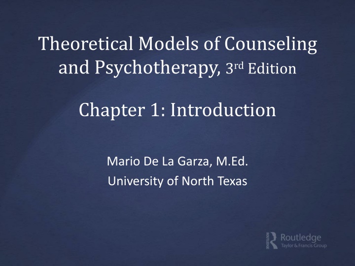 theoretical models of counseling