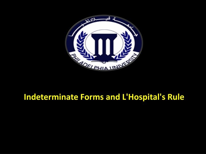 indeterminate forms and l hospital s rule
