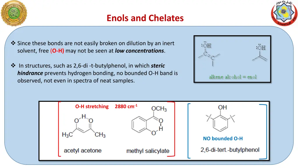 enols and chelates