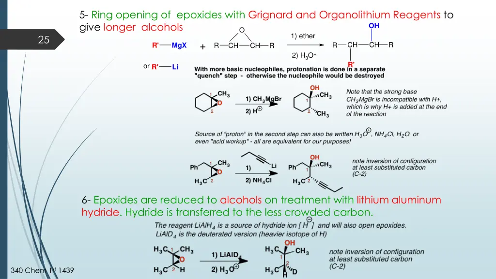 5 ring opening of epoxides with grignard