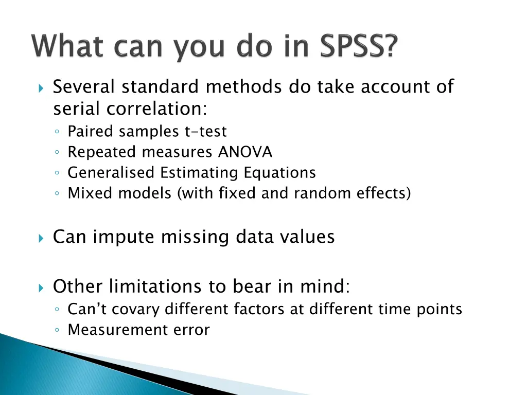 several standard methods do take account