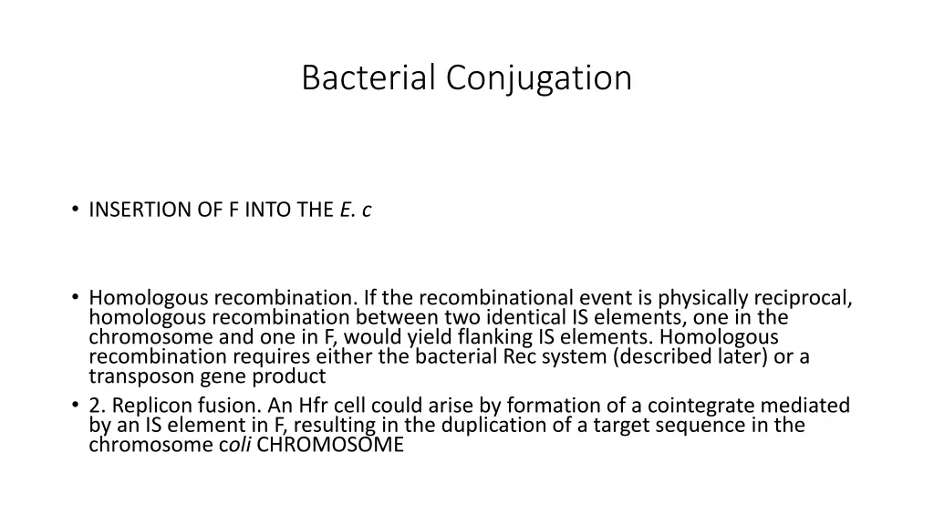 bacterial conjugation