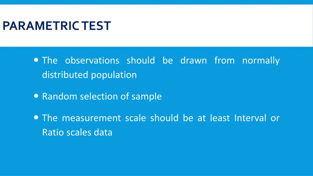 parametric test