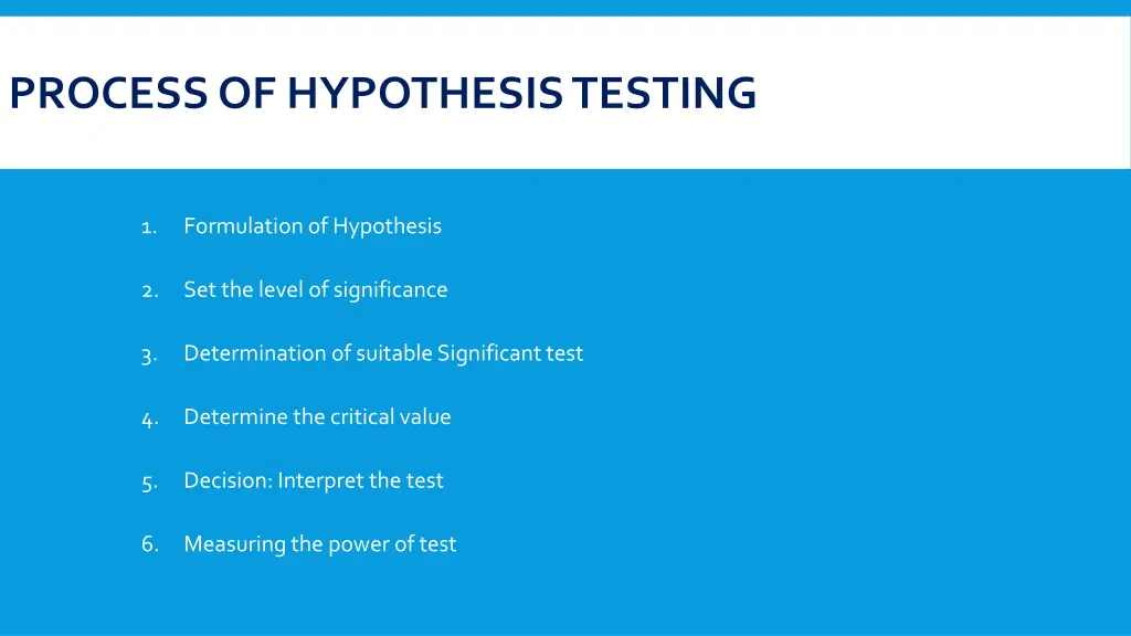 process of hypothesis testing