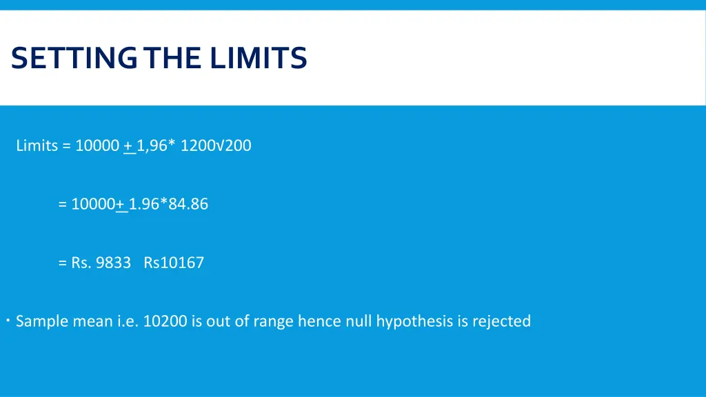 setting the limits