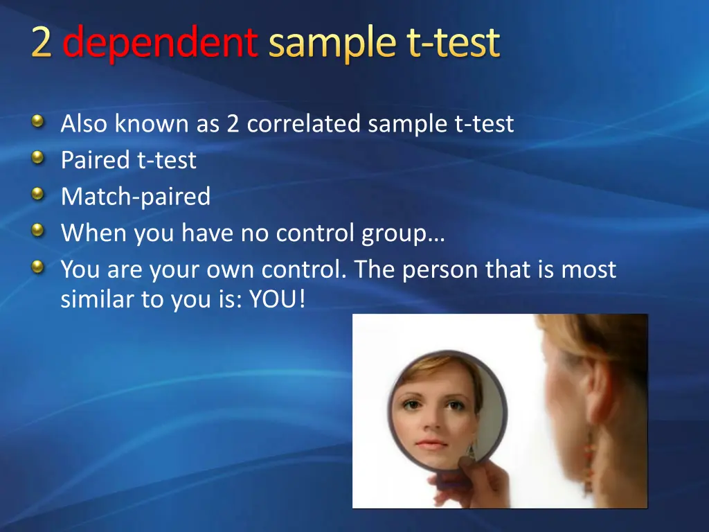 2 dependentsample t test