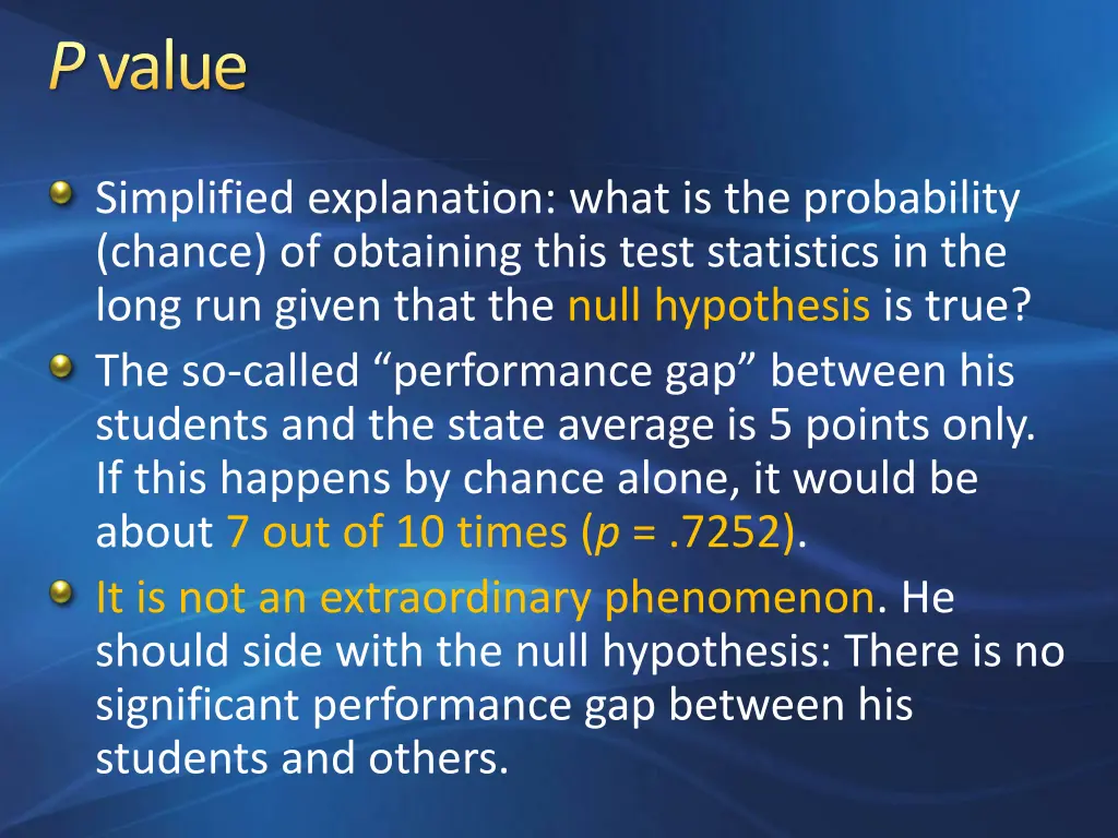 p value