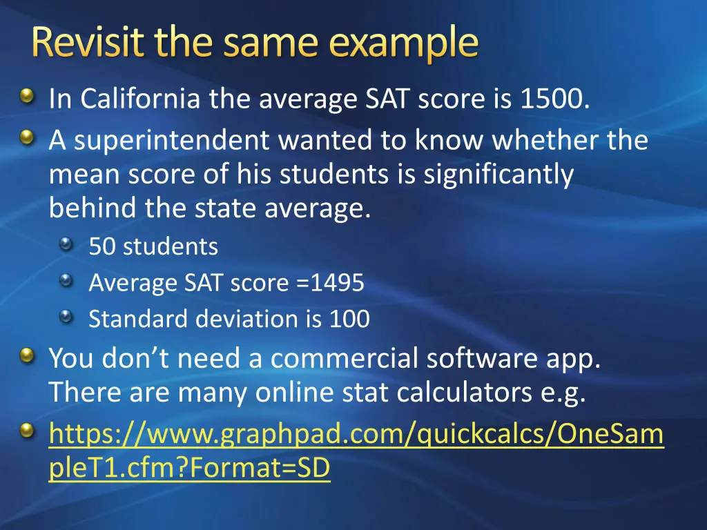 revisit the same example