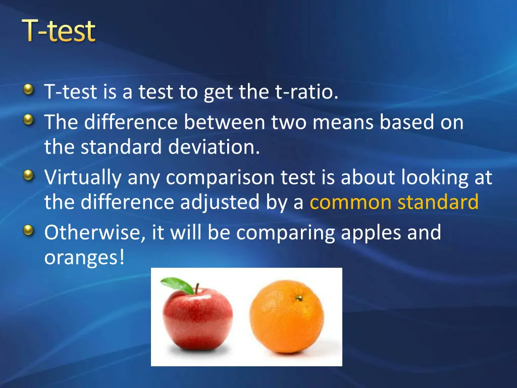 t test