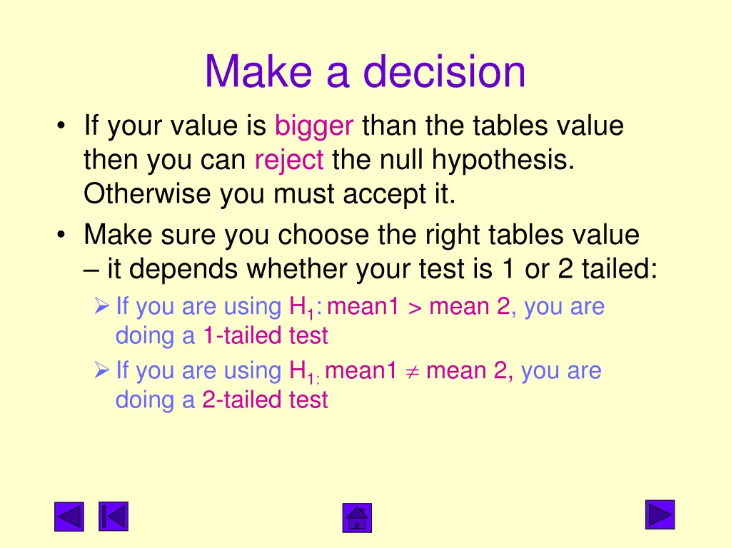 make a decision if your value is bigger than