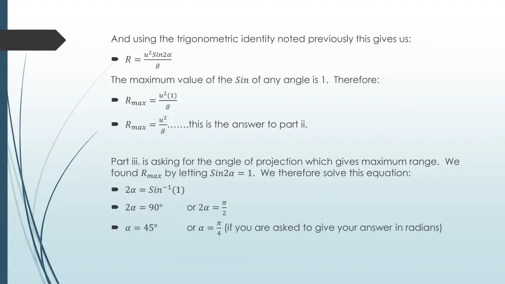 and using the trigonometric identity noted