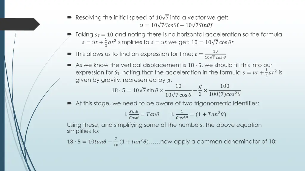 resolving the initial speed of 10 7 into a vector