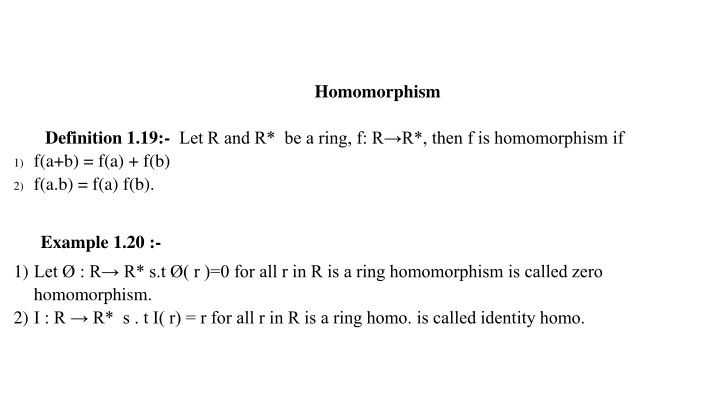 homomorphism