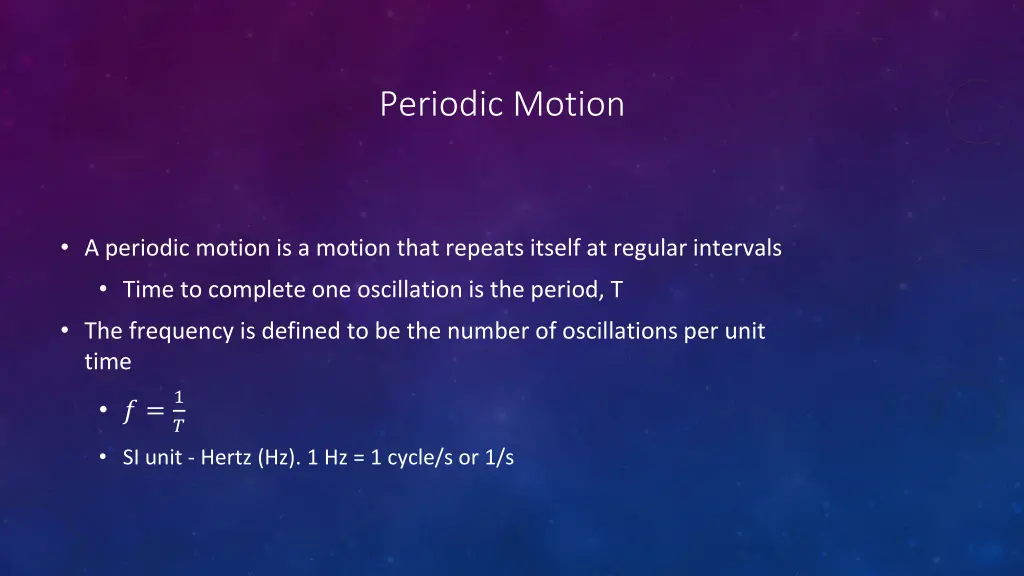 periodic motion