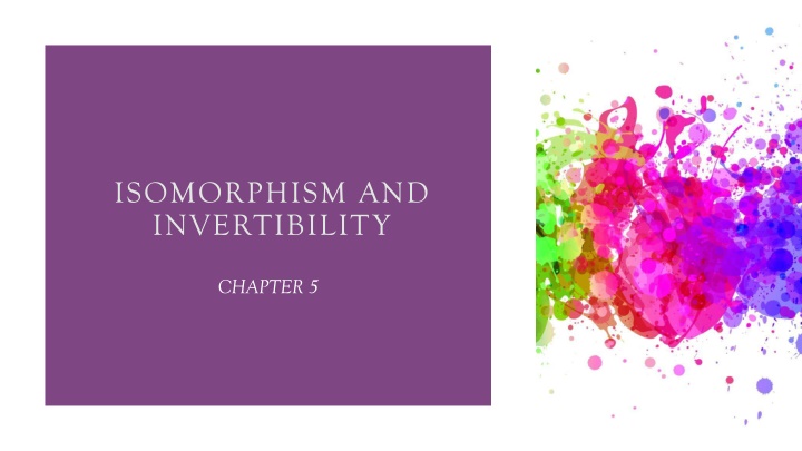 isomorphism and invertibility
