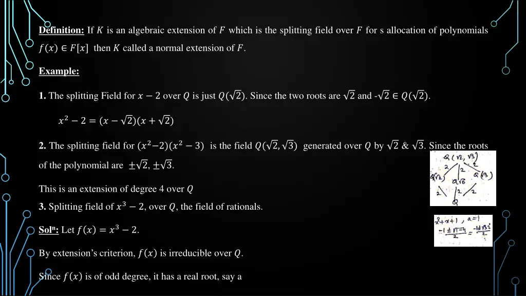 definition if is an algebraic extension of which