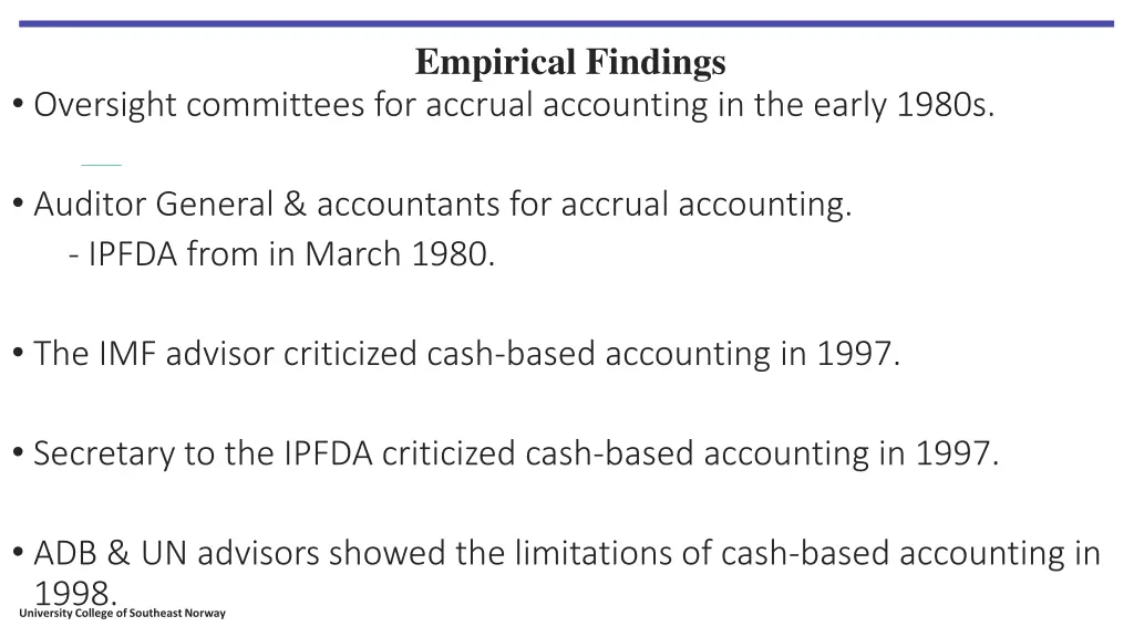 empirical findings