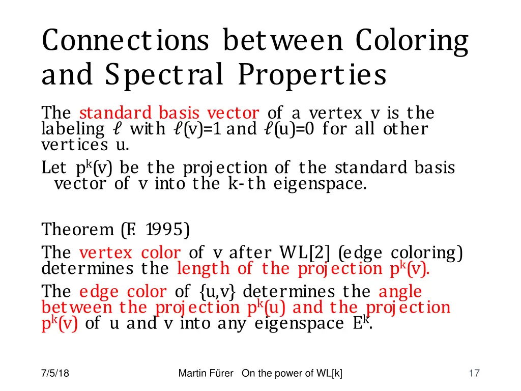 connections between coloring and spectral
