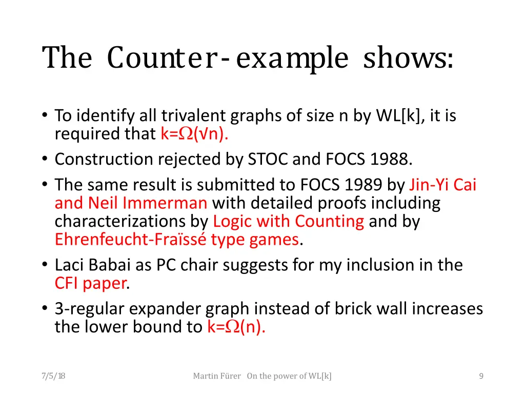 the counter example shows
