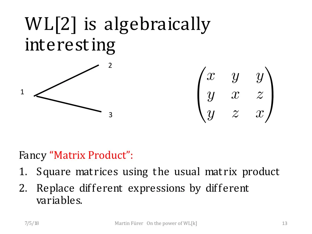 wl 2 is algebraically interesting