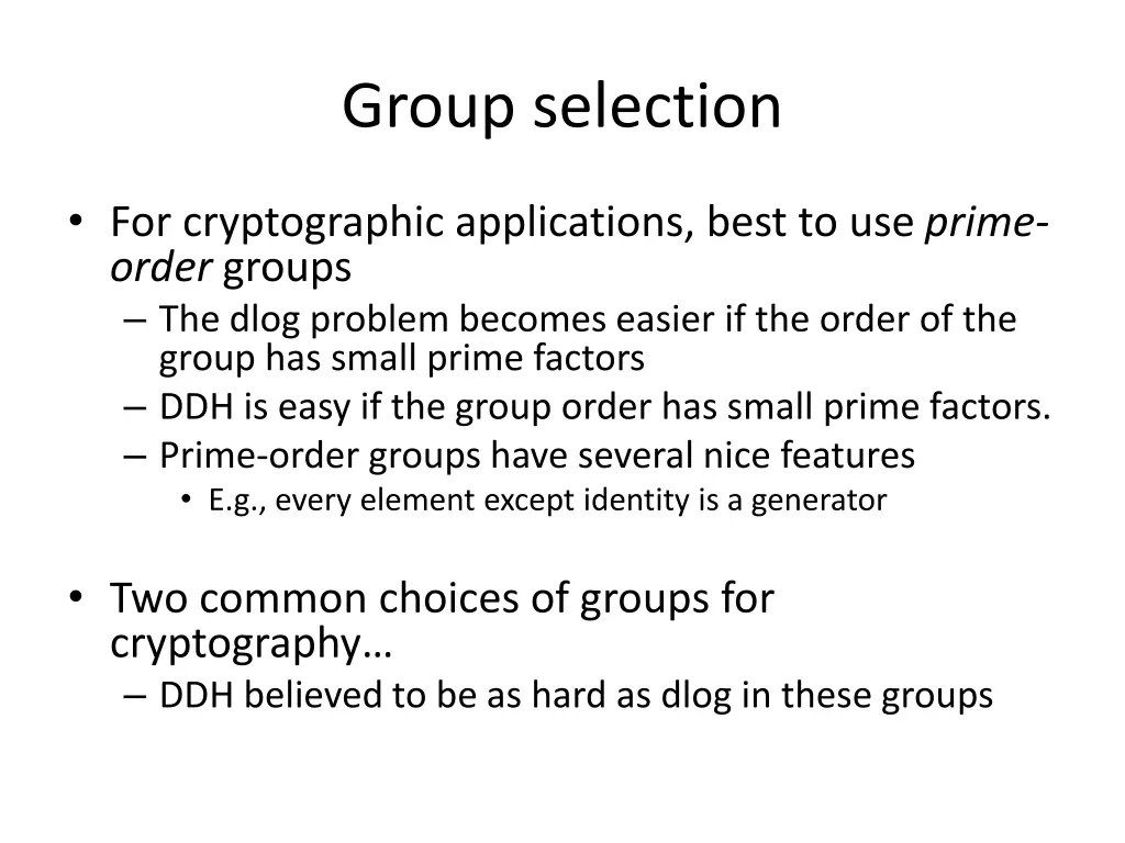 group selection 1